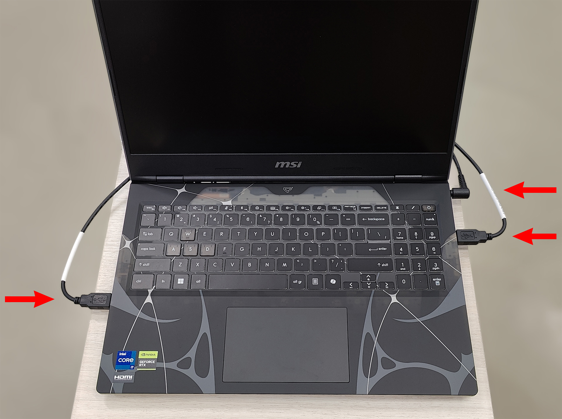 Laptop connection Laptop connection