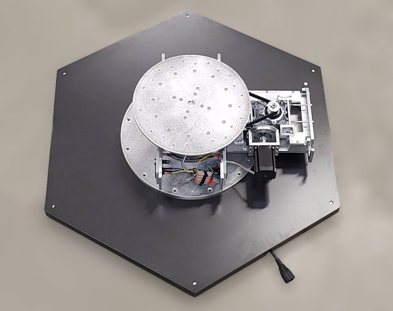 Base with the rotating assembly Base with the rotating assembly