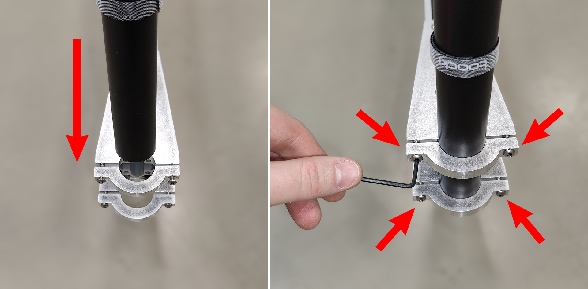 Laptop stand installation Laptop stand installation