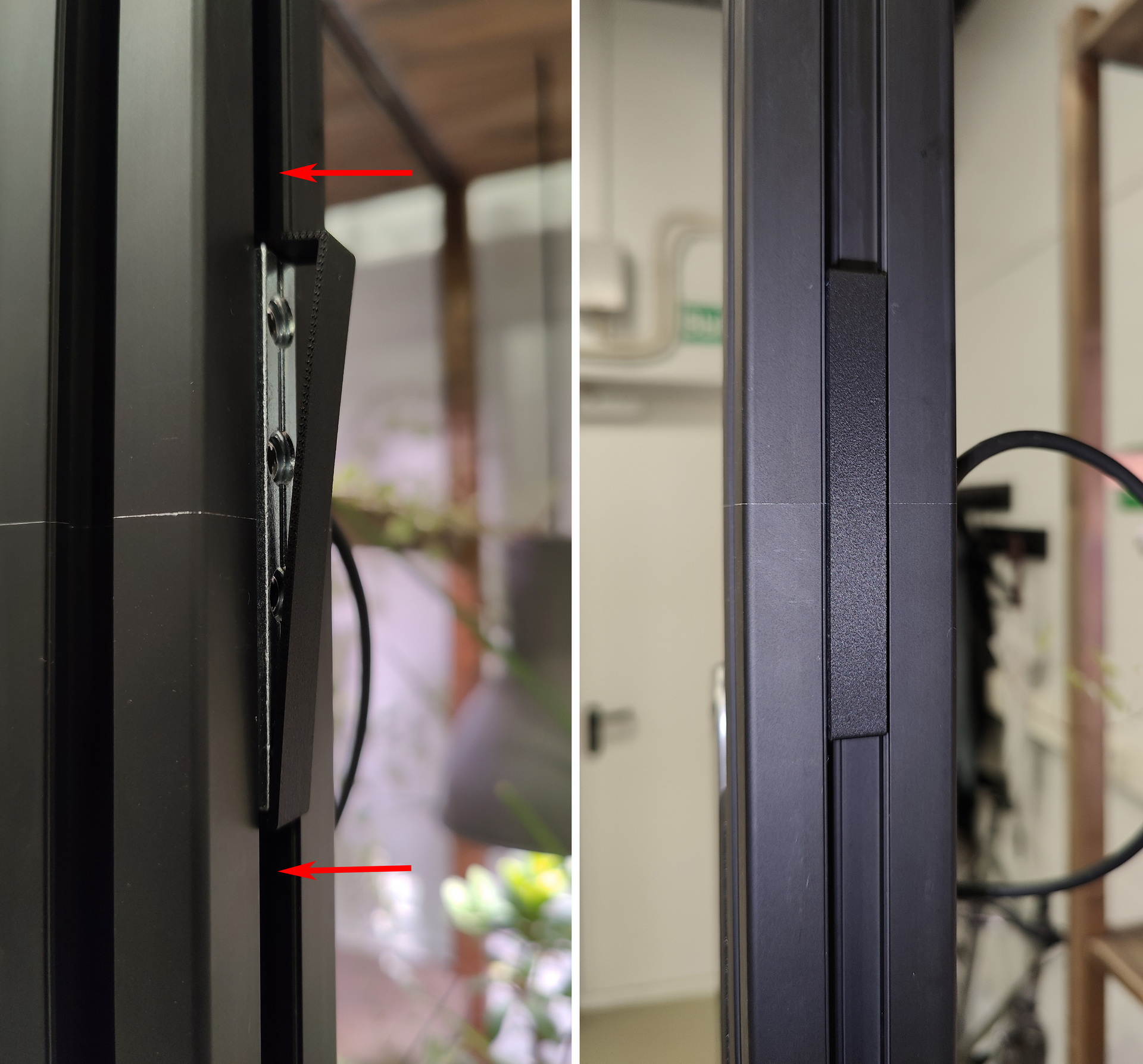 Установка декоративной накладки на линейный соединитель