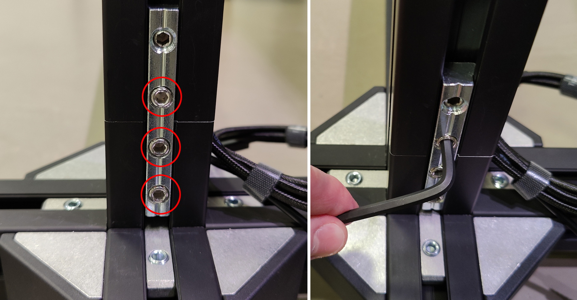Фиксация первой части стойки